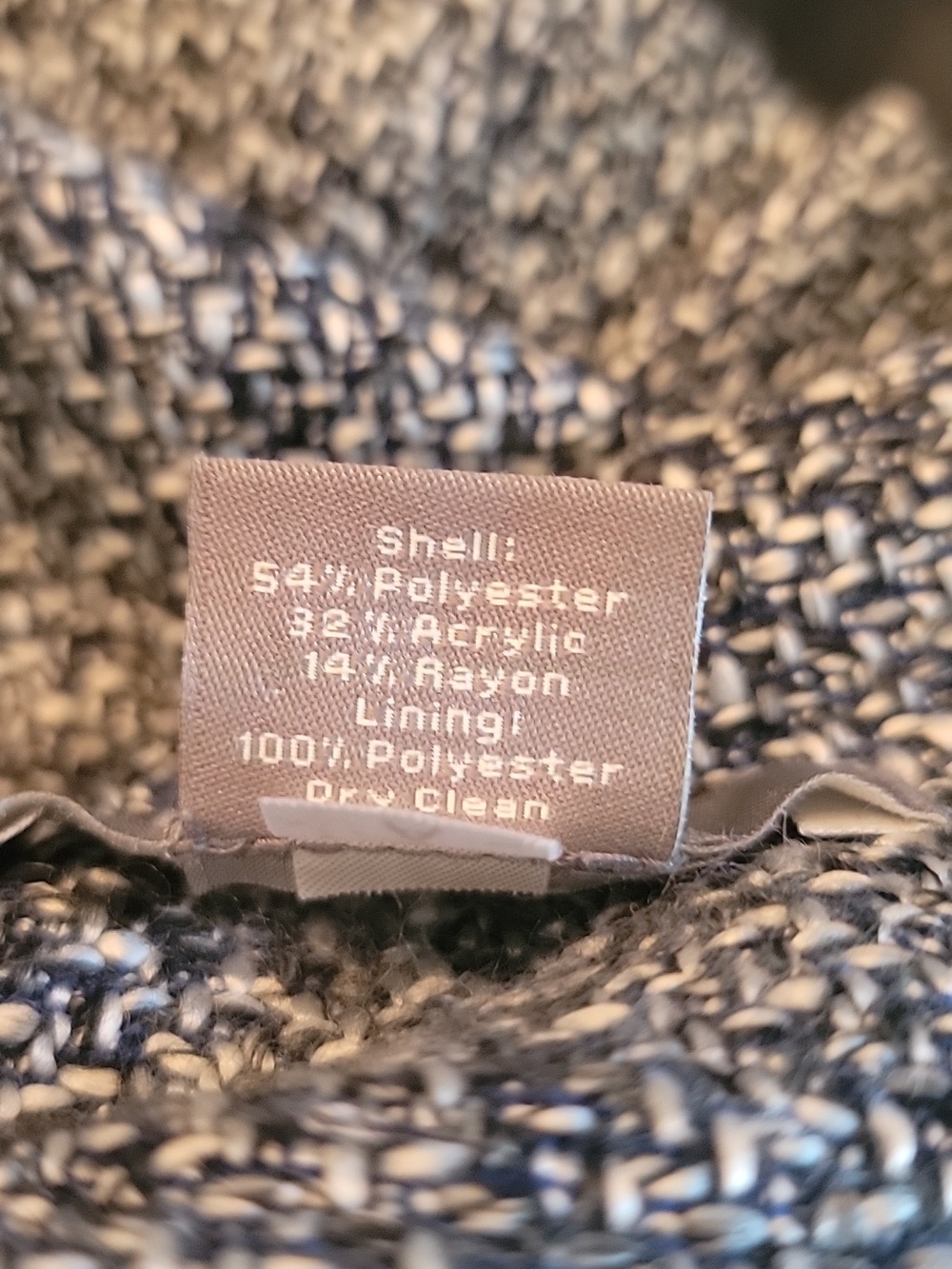 ANN TAYLOR Blue White Tweed Faux Button Nautical Career Straight Pencil Skirt 10 - Picture 7 of 7